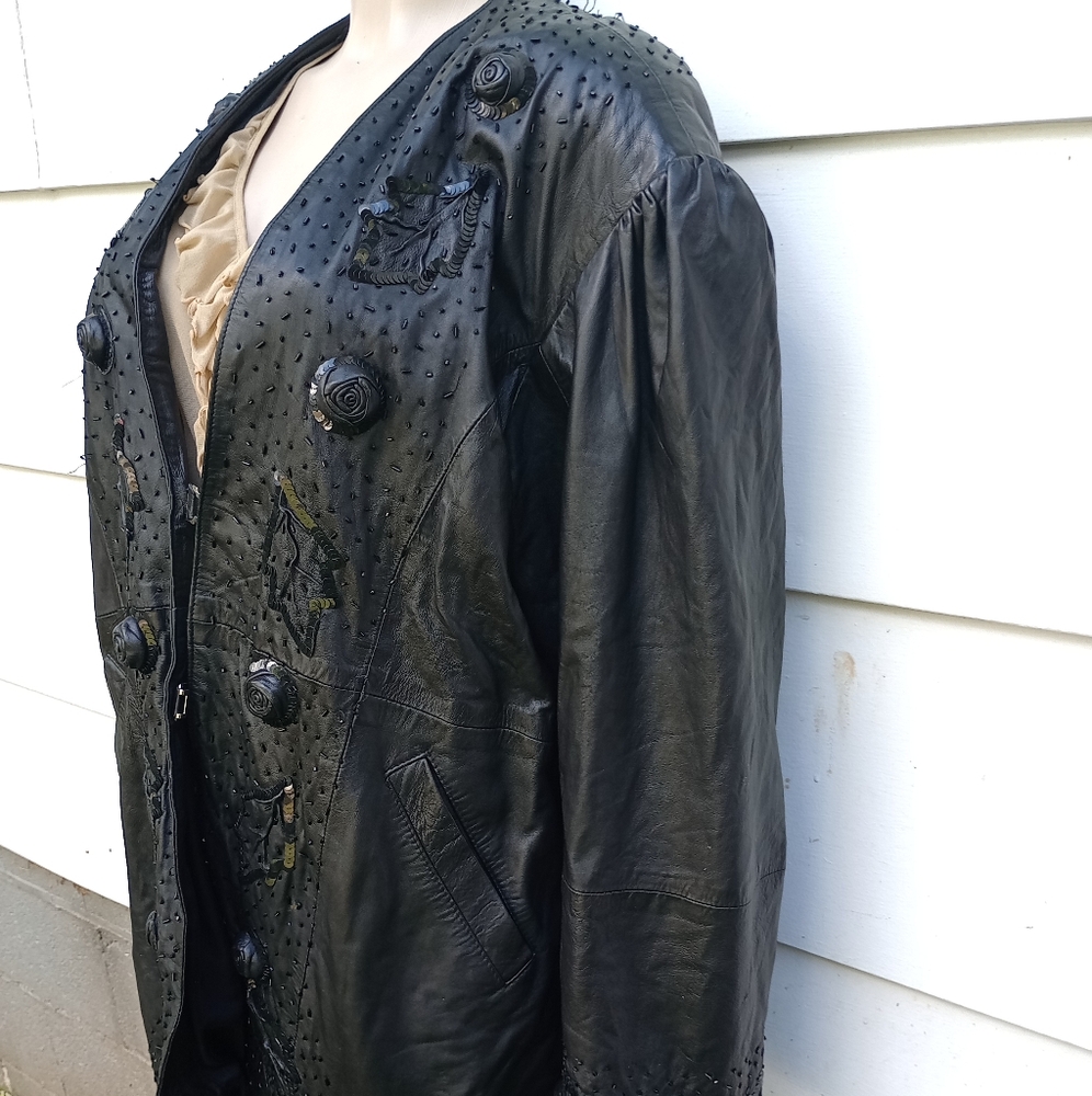 Vintage Black Leather Jacket